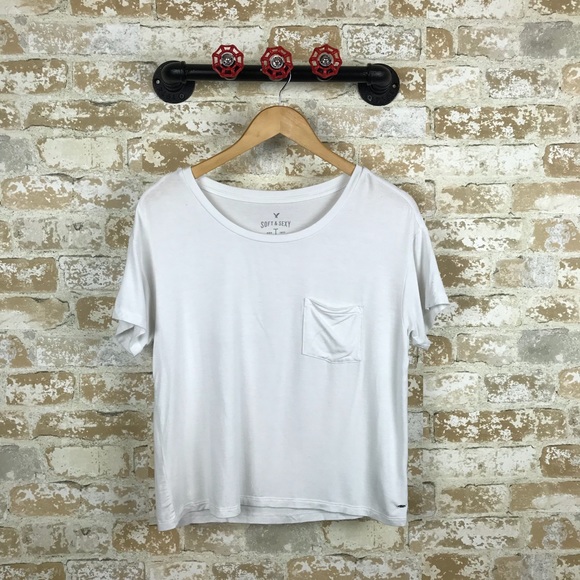 American Eagle Outfitters Tops - AE soft & sexy white tee